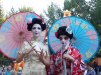 Greeters at a themed company event.JPG